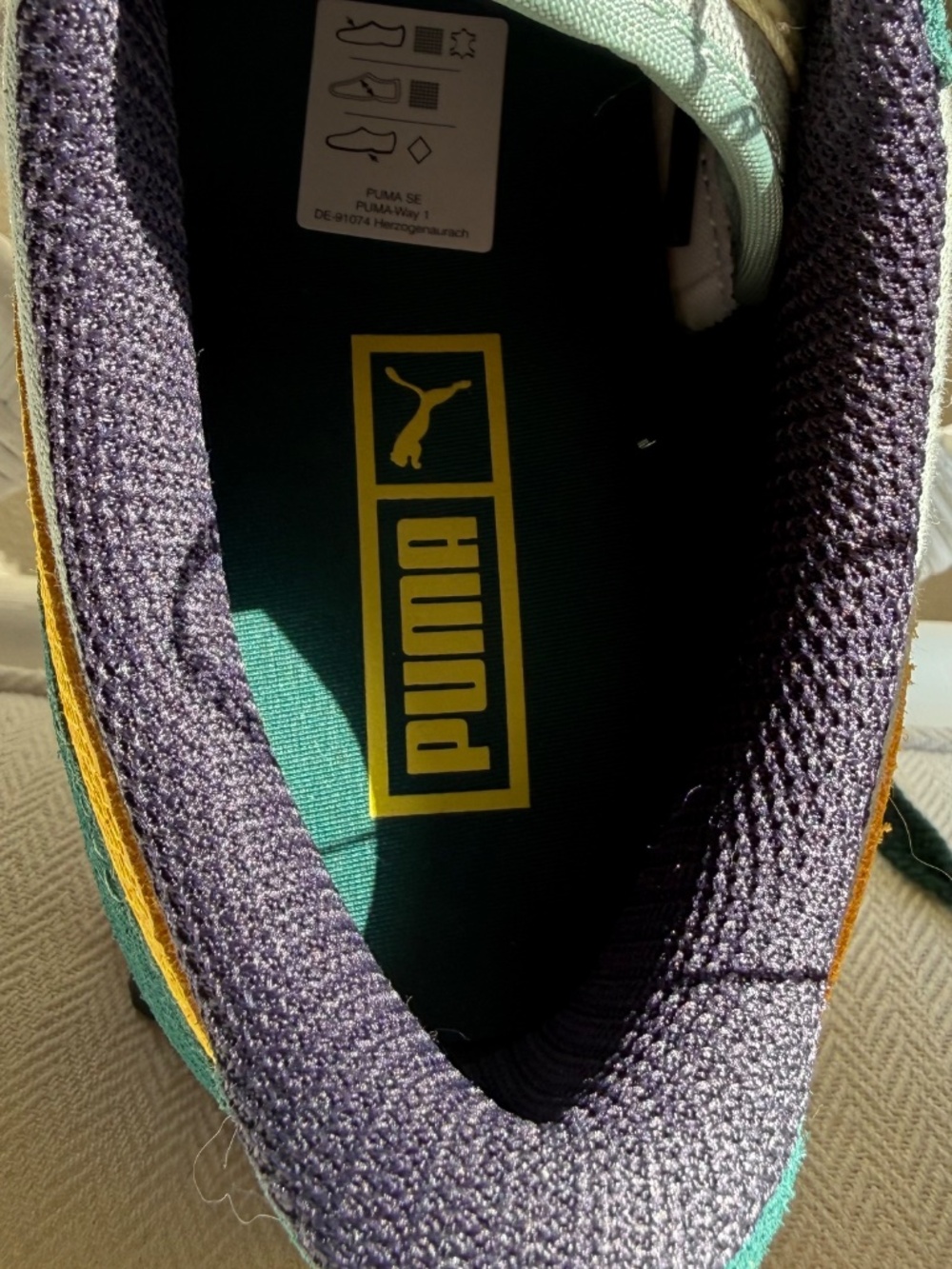 Puma Easy Rider Weathered Green Yellow Retro Sneakers Men's 8 Women 9.5 400397-0 - Picture 14 of 15